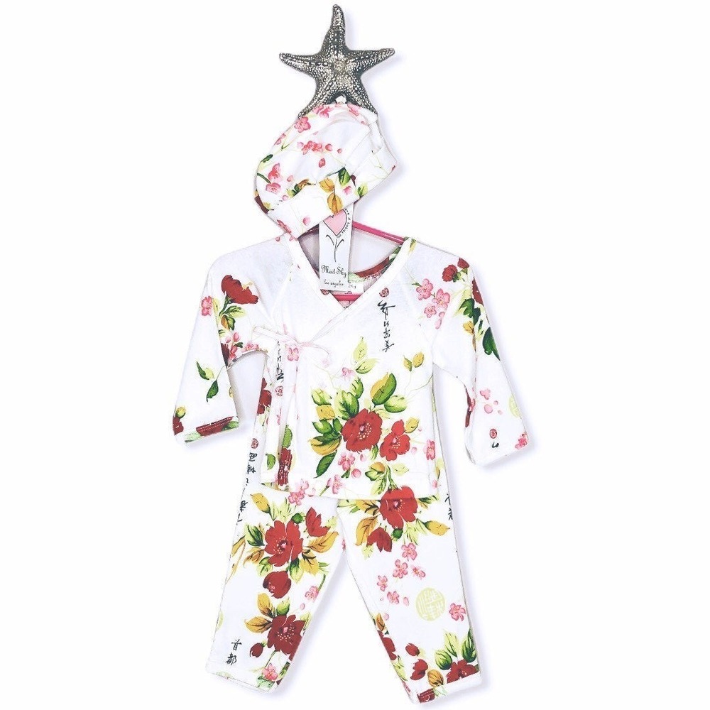 6 Month Baby Girl Floral Kimono Set Infant Outfit Babies Girls‎ White